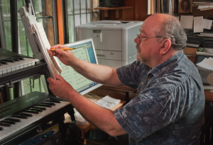 The composer at work: Curtis Bryant. (courtesy of curtisbryantmusic.com)
