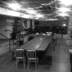 A large common area in the Nashville Downtown Hostel. (cell phone photo by the author)