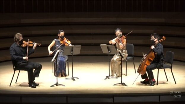 The Vega Quartet, Fall 2020 edition. (source: video frame capture)