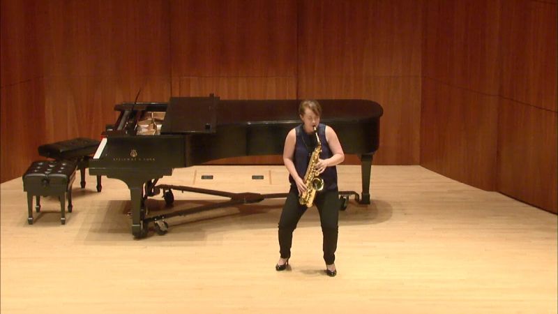 Nicki Roman perfiorms "Bug" in a live perfomance at Eastman School of Music, Rochester, New York. (rochester.edu)