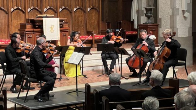Peachtree String Quartet and Friends perform Mendelssohn's String Octet in E-flat major, Op. 20. (credit: Barry Levine)