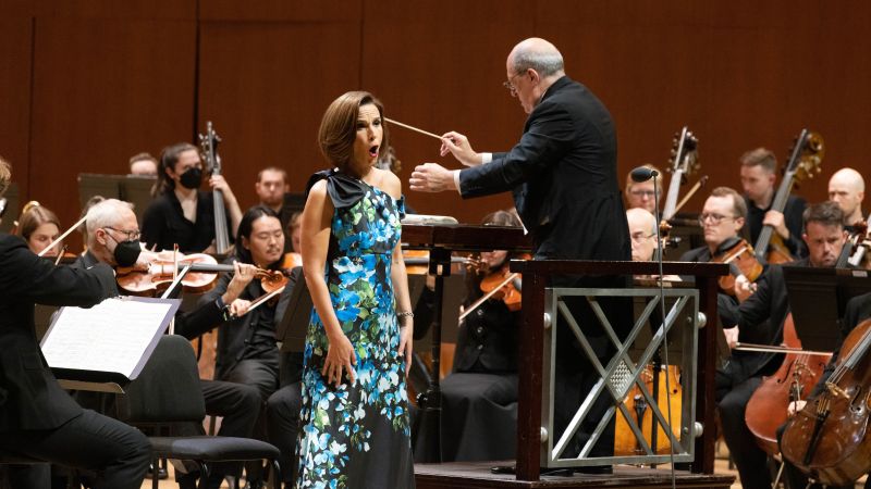 Mezzo-soprano Kelley O'Connor sings in Mahler's Symphony No. 3, with Robert Spano and the ASO. (credit: Jeff Roffman)
