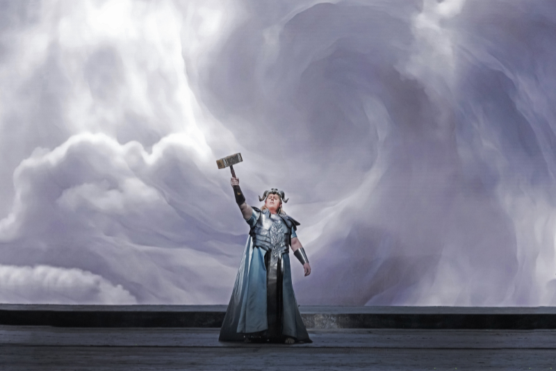 Donner (Joseph Barron) summons a swirling thunderstorm. (credit: Ken Howard)