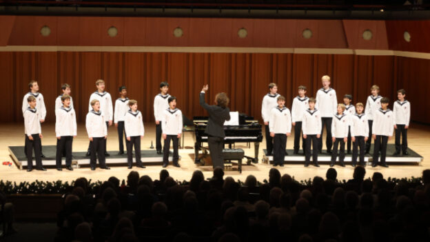 The Vienna Boys Choir, led by Manolo Cagnin, peforming at Hodgson Concert Hall at the UGA Performing Arts center in Athens, Georgia. (courtesy of UGA-PAC)