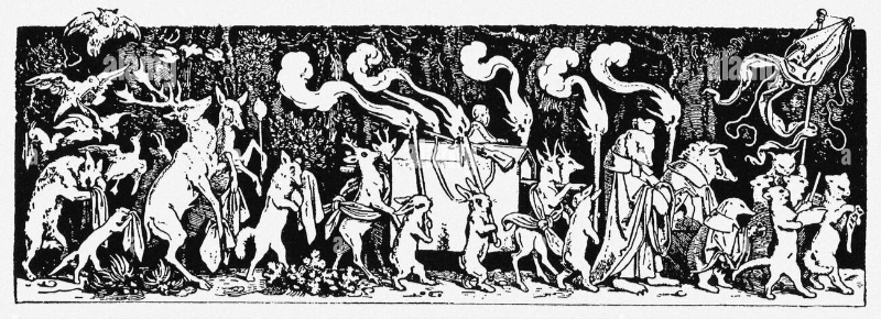 "The Hunter's Funeral Procession" by Moritz von Schwind (1850)