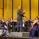 Guest conductor Joseph Young leads the Macon-Mercer Symphony Orchestra in their 2025-26 season opening concert at the Piedmont Grand Opera House in Macon. (credit: Leah Yetter for Mercer University)