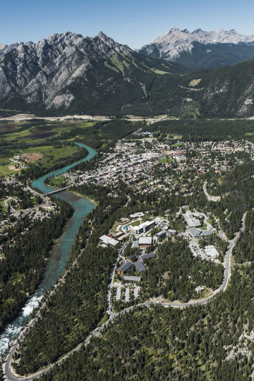 Aerial view of Banff Centre for Arts and Creativity_(credit-Don Lee)