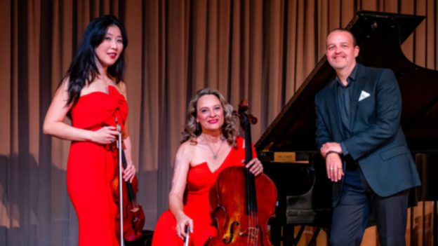 Summit Piano Trio: Helen Hwaya Kim, Charae Krueger, and Robert Henry. (courtesy of KSU)