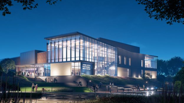 Architectural rendering of the proposed Johns Creek Performing Arts Center. (johnscreekga.gov)