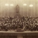 Boston Symphony Orchestra in 1891, Boston Music Hall. (credit: Nathaniel Livermore Stebbins)
