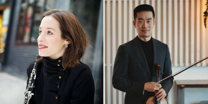 L: clarinetist Romie de Guise-Langlois (credit: Claire McAdams); R: violist Hezekiah Leung (canadianchamberorchestra.ca)