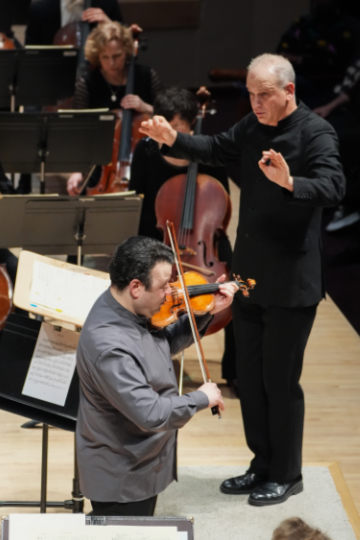 Vadim Gluzman solos in Tchaikovsky’s ‘Violin Concerto’ with Carlos Miguel Prieto and the North Carolina Symphpy.  (courtesy of NCS)