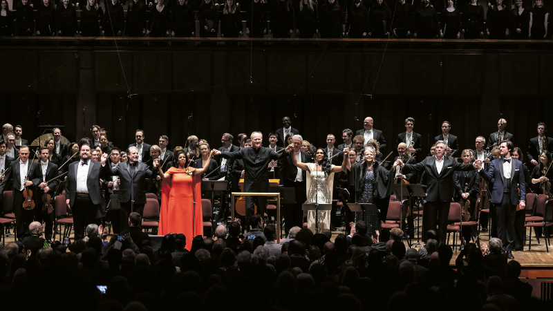 The cast of 'Vanessa' takes a bow. (credit: Scott Suchman)
