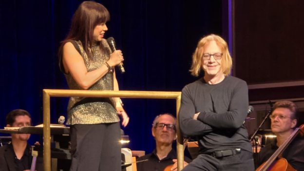 Conductor Sarah Hicks and composer Danny Elfman with the Pittsburgh Symphony at Heinz Hall (credit: William Ford)