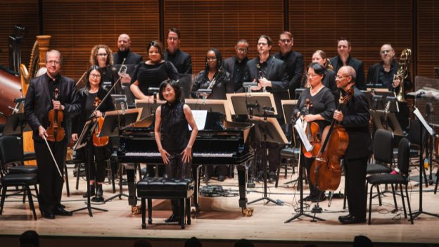 The American Composers Orchestra led by conductor-pianist Rei Hotoda. (credit: Alfred Kan)