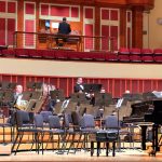 Brass and organist of the DeKalb Symphony Orchestra perform Eugène Gigout’s ‘Grand Chœur Dialogué’ at the Schwartz Center for Performing Arts, opening its 62nd season. (credit: William Ford)