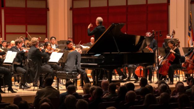 Pianist Boris Giltburg performs Rachmaninoff's Third Piano Concerto with the North Carolina Symphony, led by music director Carlos Miguel Prieto. (courtesy of NCS)