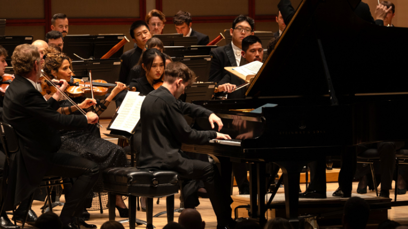Pianist Boris Giltburg performs Rachmaninoff's Third Piano Concerto with the North Carolina Symphony and music director Carlos Miguel Prieto. (courtesy of NCS)