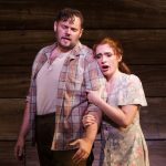 Bille Bruley and Sylvia D’Eramo as siblighs Sam and Susannah Polk in Carlisle Floyd’s ‘Susannah’ at Houston Grand Opera. (credit: Michael Bishop)